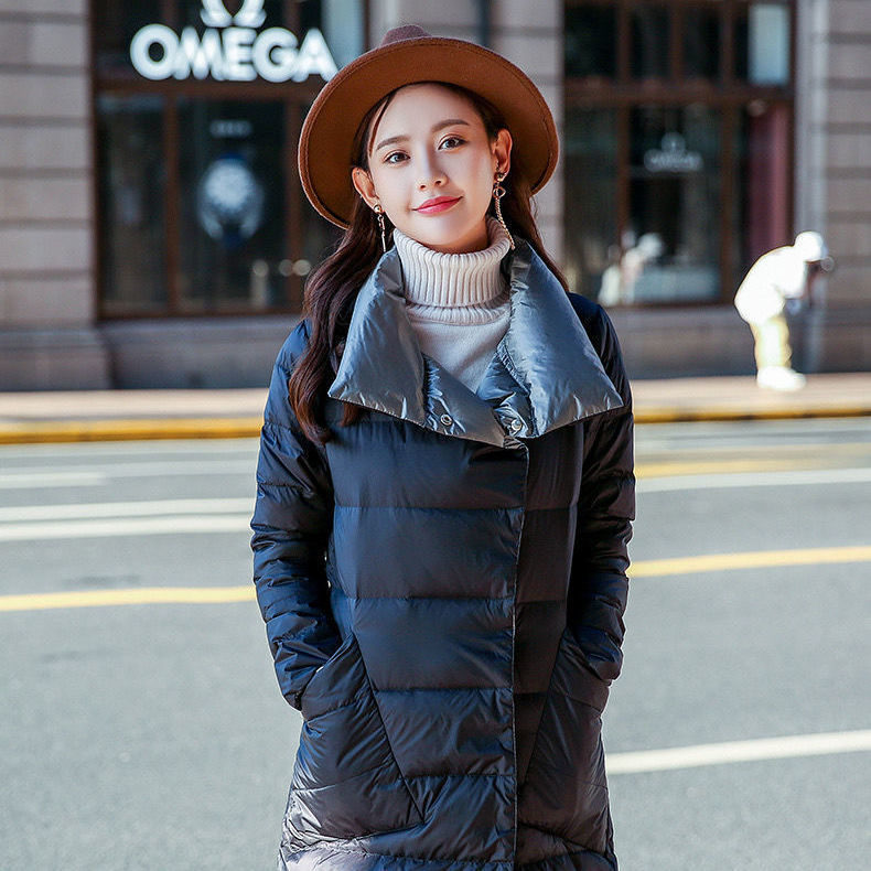 两面穿轻薄羽绒服女2025新款胖mm大码200斤中长款反季冬天外套瘦|undefined