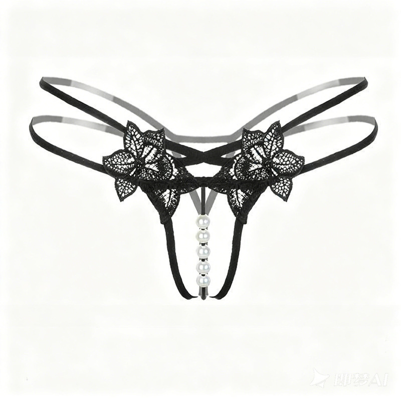 Sexy Lingerie Pearl Massage Plus-Size Thong Open-Crotch No-Removal Nude-Feel Hollow-Out Seamless Seductive Pearl Thong