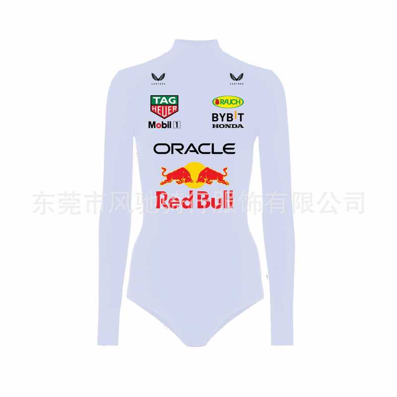 跨境壳牌红牛法拉利奔驰迈凯伦车队F1赛车服定制连体泳衣打底上衣|undefined