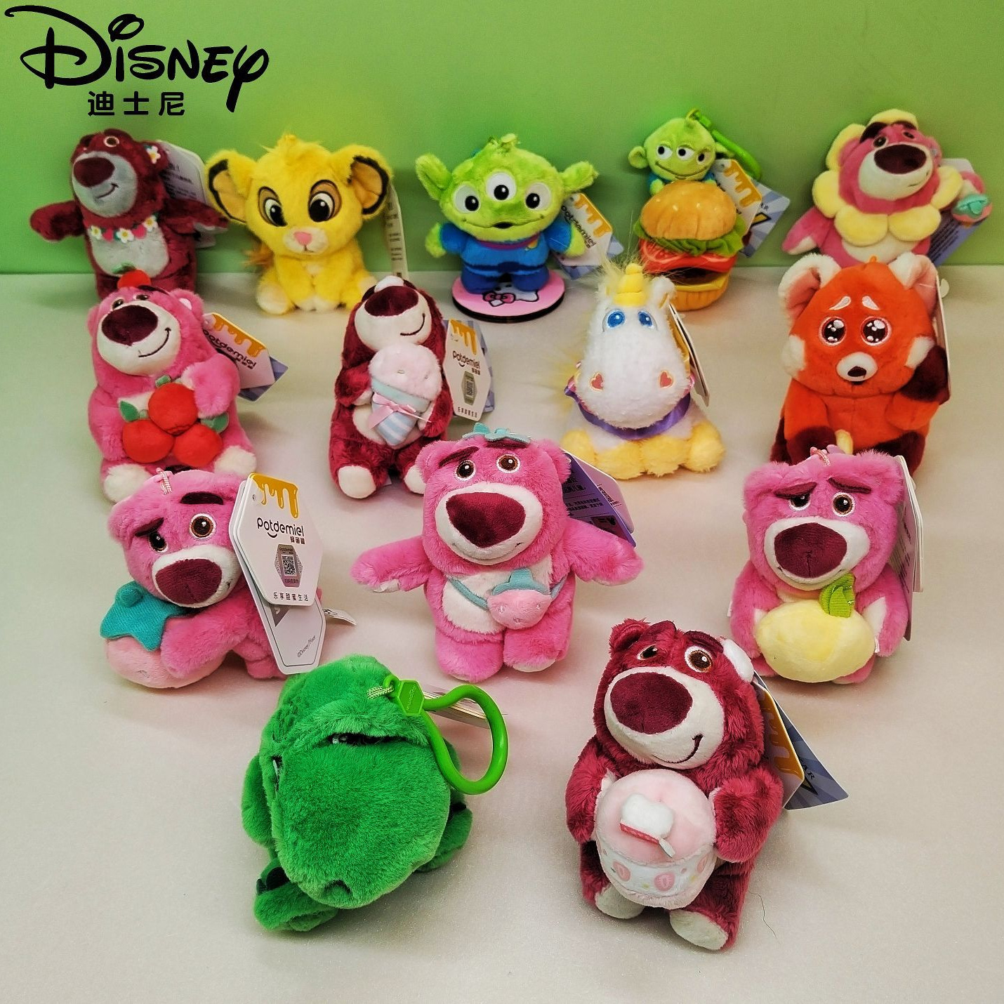迪士尼正品草莓熊玩偶零钱包辛巴钥匙扣公仔毛绒玩具挂件背包挂饰