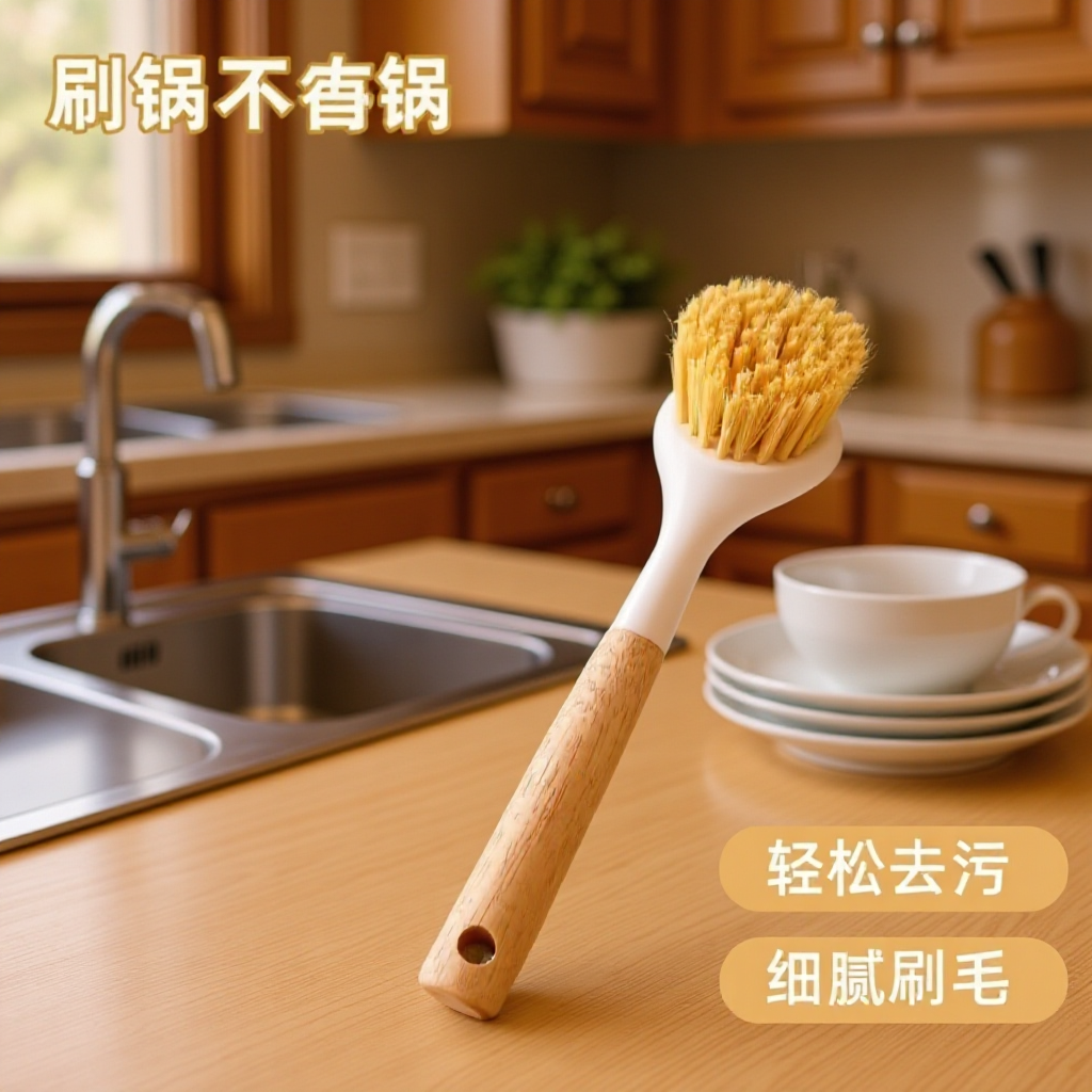 Special Pot-Wiping Artifact, Pot-Washing Brush, Household Long-Handled Universal Non-Harming Pot Non-Stick Oil Kitchen Cleaning Brush
