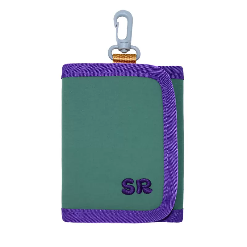 韩国定制RFID战术钱夹子银包尼龙卡包长挂绳男式钥匙包三折钱包