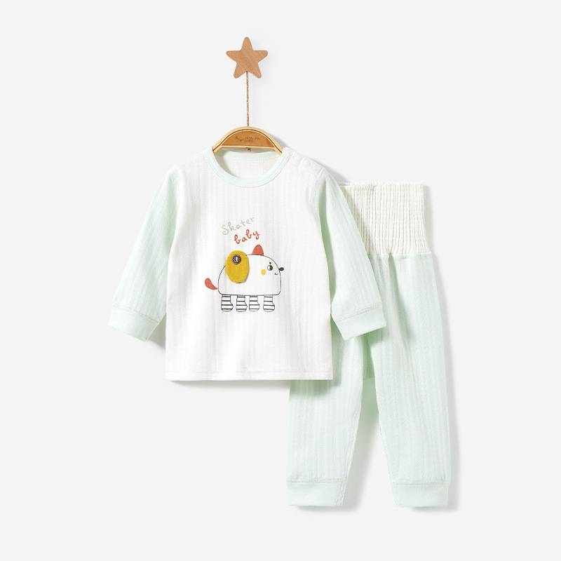 Ropa interior para niños traje primavera y otoño invierno Bebé algodón cintura alta dividida ropa de fondo caliente bebé otoño ropa pantalones largos image 11