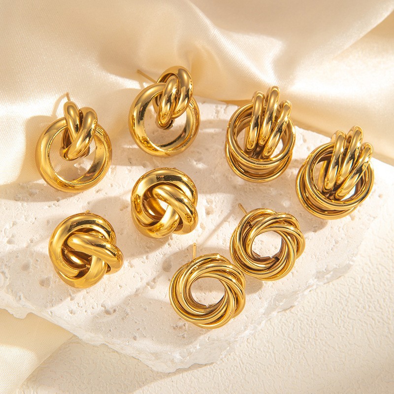 geometric matte retro elegant fashionable sophisticated earrings…
