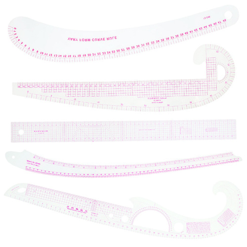 Multi-specification clothing painting measuring ruler, cutting ruler, clothing grading ruler set, clothing auxiliary pattern making tools