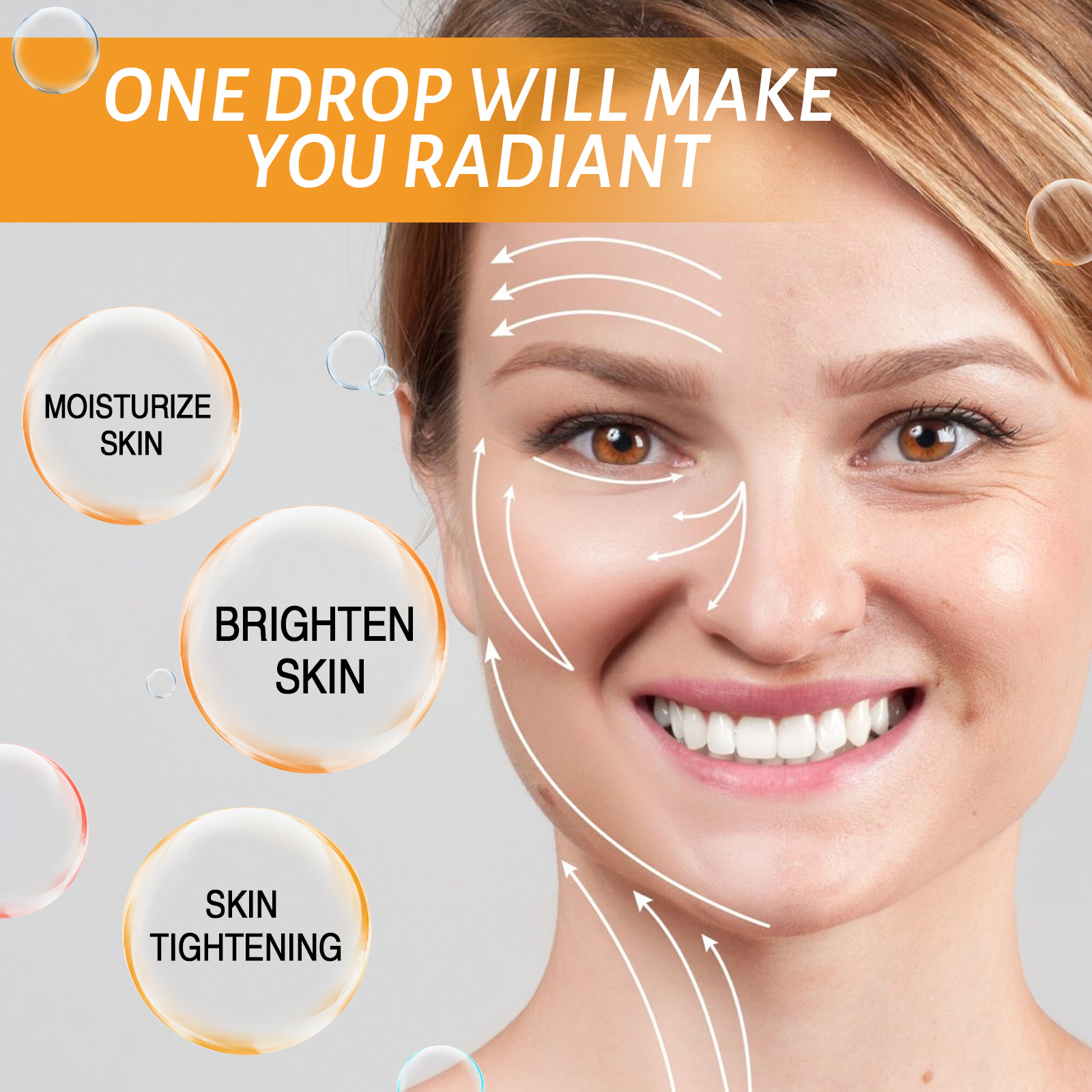 OUHOE Vitamin C Hydratační rozjasňující esence pro rozjasnění, hydrataci, zpevnění a vyhlazení jemných vrásek_voghion.com