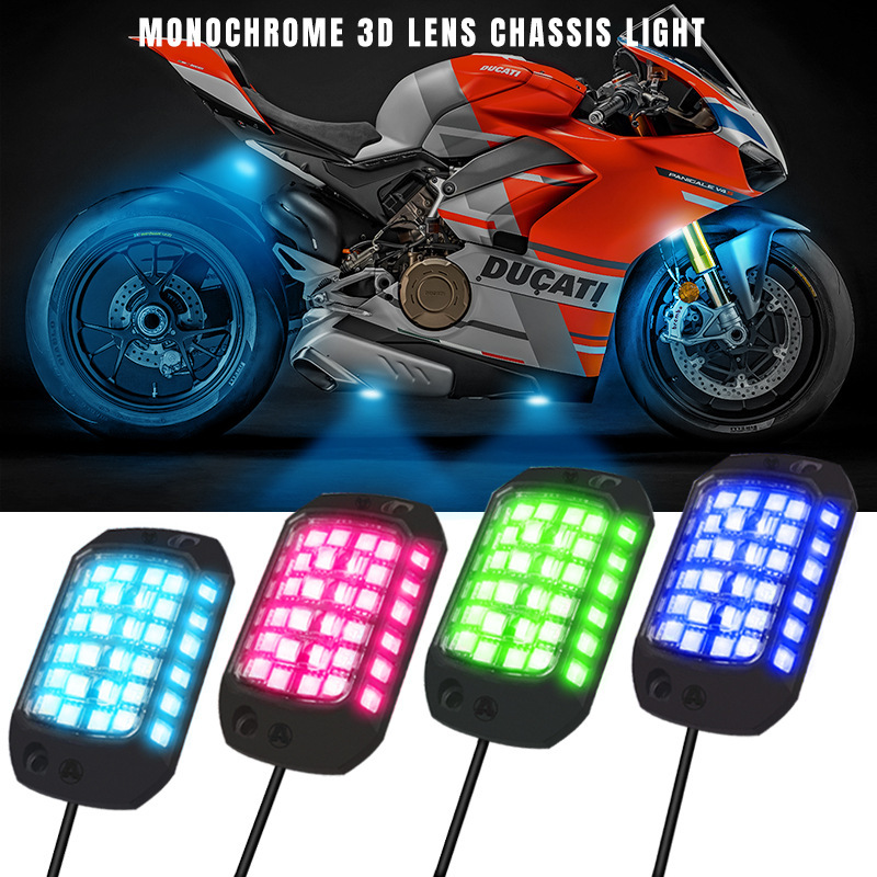 Cross-border off-road vehicle 3D lens single-color chassis light 36 LED beads 5050 motorcycle 12V lens car chassis light