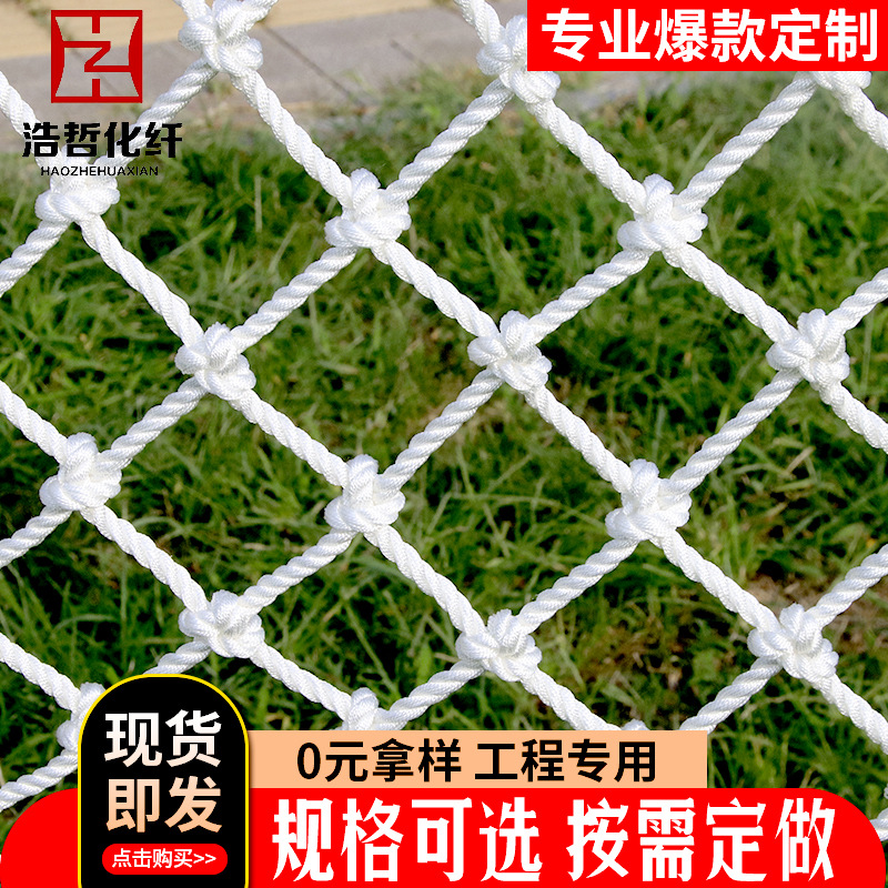 建筑工地安全防护网 安全白网阻燃楼梯网尼龙网 球场围网护栏网兜