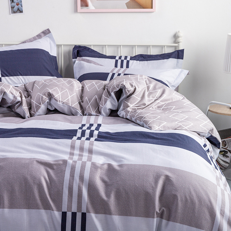 Pure Cotton Four Piece Bed Sheet Set Soft And Breathable Fabric_voghion.com