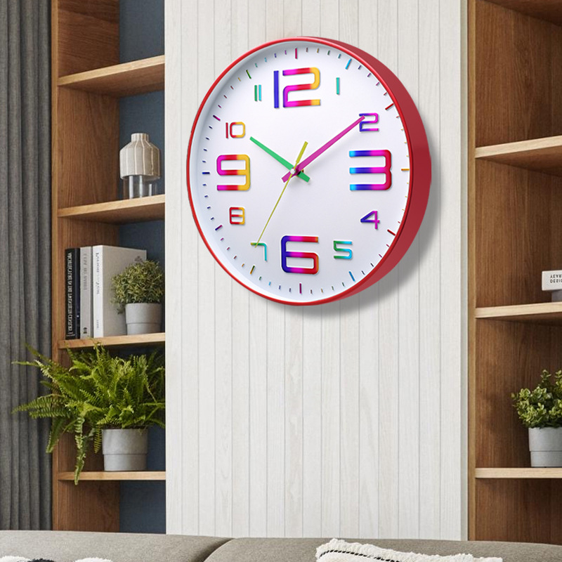 Reloj de pared silencioso de 30cm, diseño moderno 3D