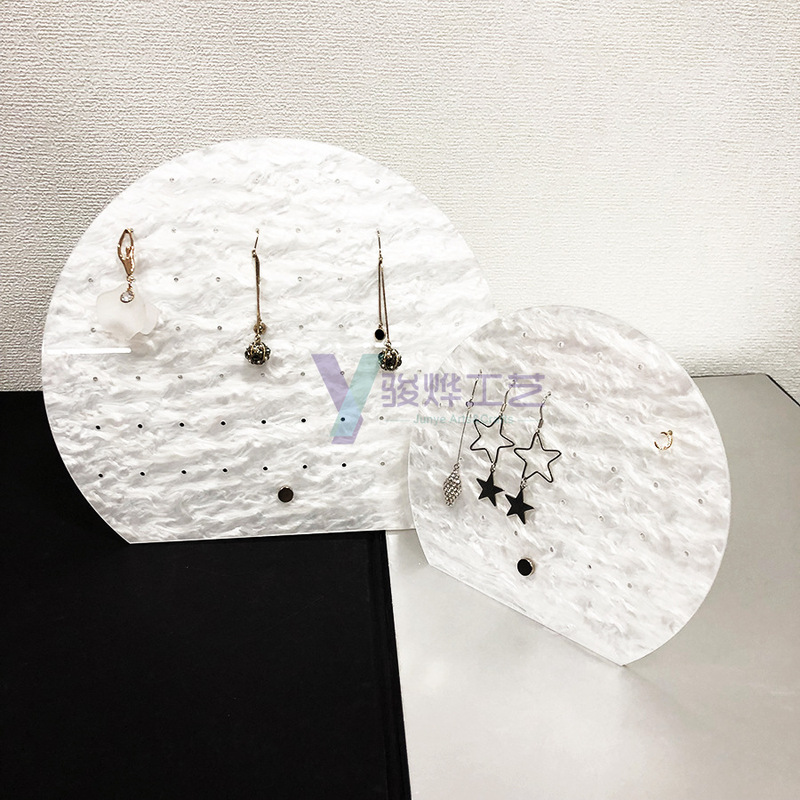 Mica Jewelry Display Stand Shop Creative Water Pattern Board Necklace Stand Earrings Ring Tray Display Photo Prop Board