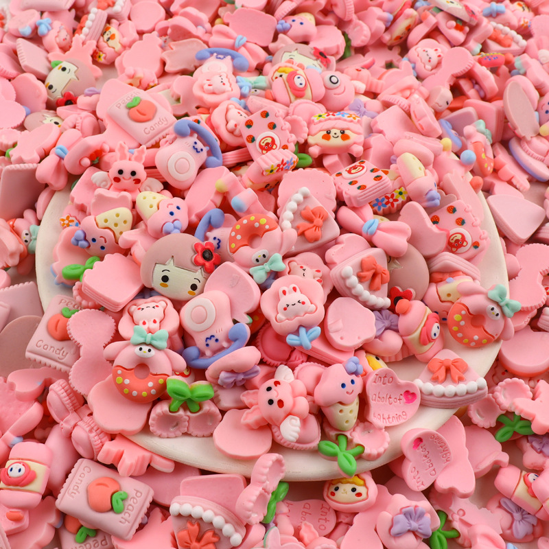 Accesorios de resina mixta suerte bolsa hecha a mano DIY teléfono móvil Shell parche comida y jugar accesorios de dibujos animados material de fábrica al por mayor