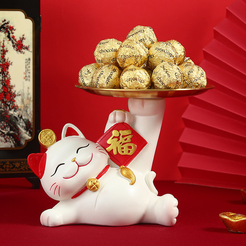 Creative Lucky Cat Key Storage Tray Ornaments Porch Key Storage Ornaments Home Furnishings New Home Decoration Ornaments