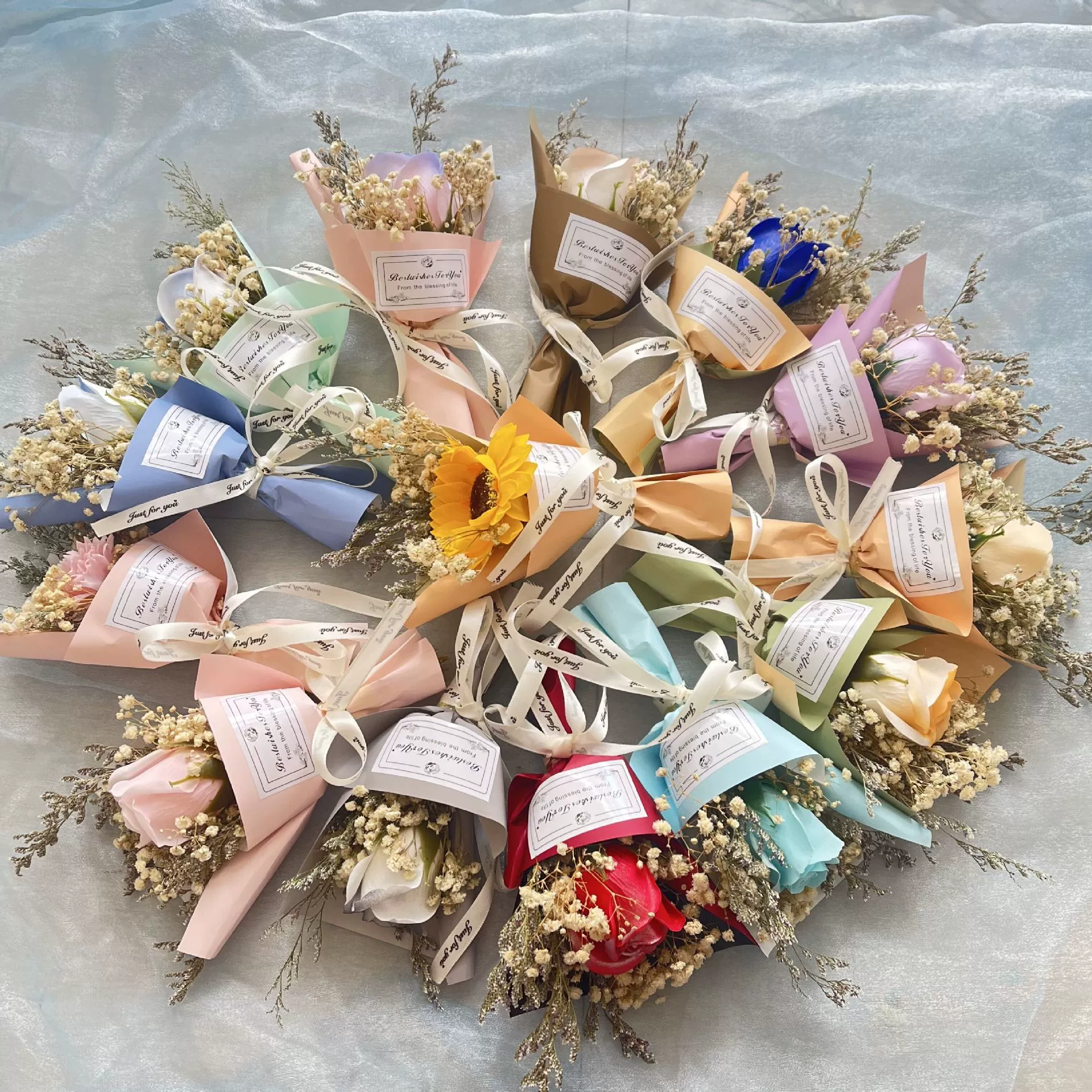 Креативный мини-мыло цветок маленький букет оптом Qixi подарок на День Святого Валентина вечный цветок подарочная коробка всеподходящий ручной подарок