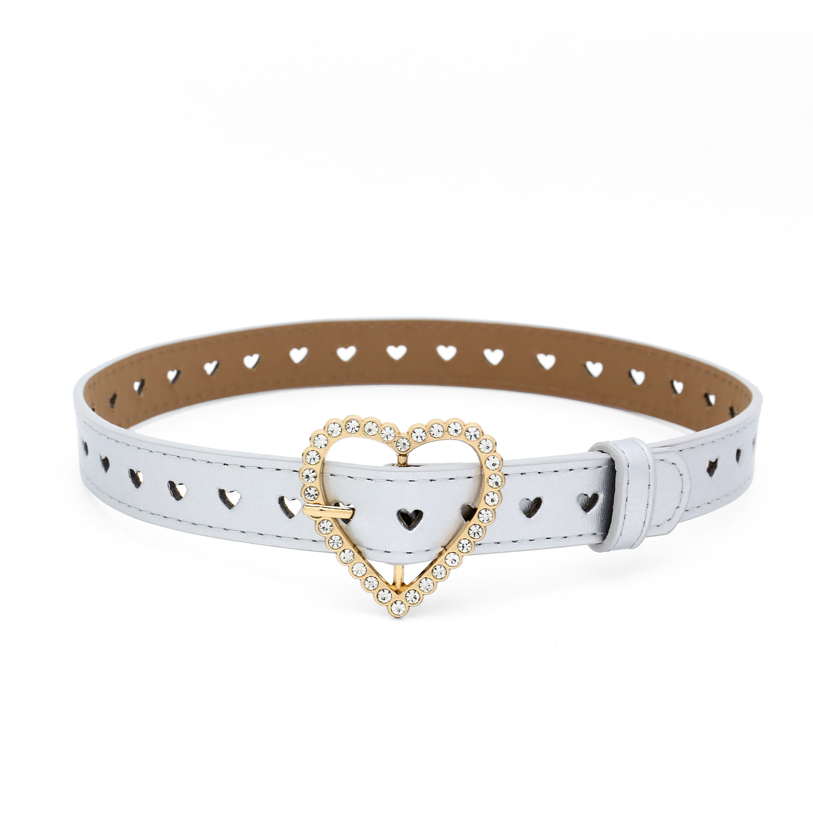 Pantalones vaqueros punk de la muchacha de la Navidad del estudiante de la correa del punk de los niños del Amazonas con el cinturón hueco en forma de corazón femenino del amor