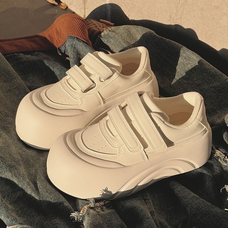 White Shoes for Women, Thick-Soled Height-Increasing Shoes for Women, 2025 New Spring and Summer Versatile Velcro Women's Shoes, Sports and Casual Shoes White Shoes for Women, Thick-Soled Height-Increasing Shoes for Women, 2025 New Spring and Summer Versatile Velcro Women's Shoes, Sports and Casual Shoes
