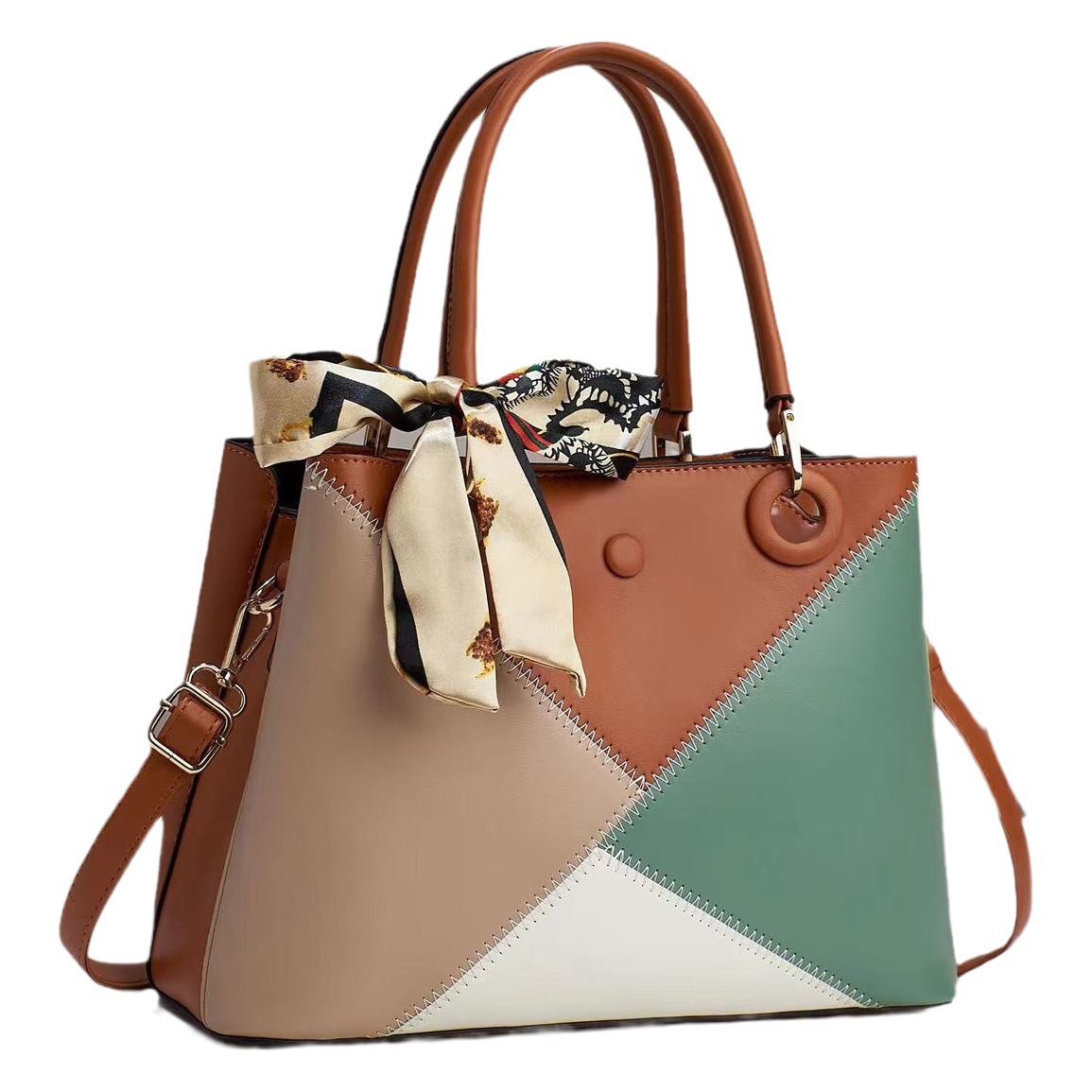 Nuevo diseño creativo costura bolso de las mujeres de moda rentable contraste color alta calidad hombro bolsa de mensajero