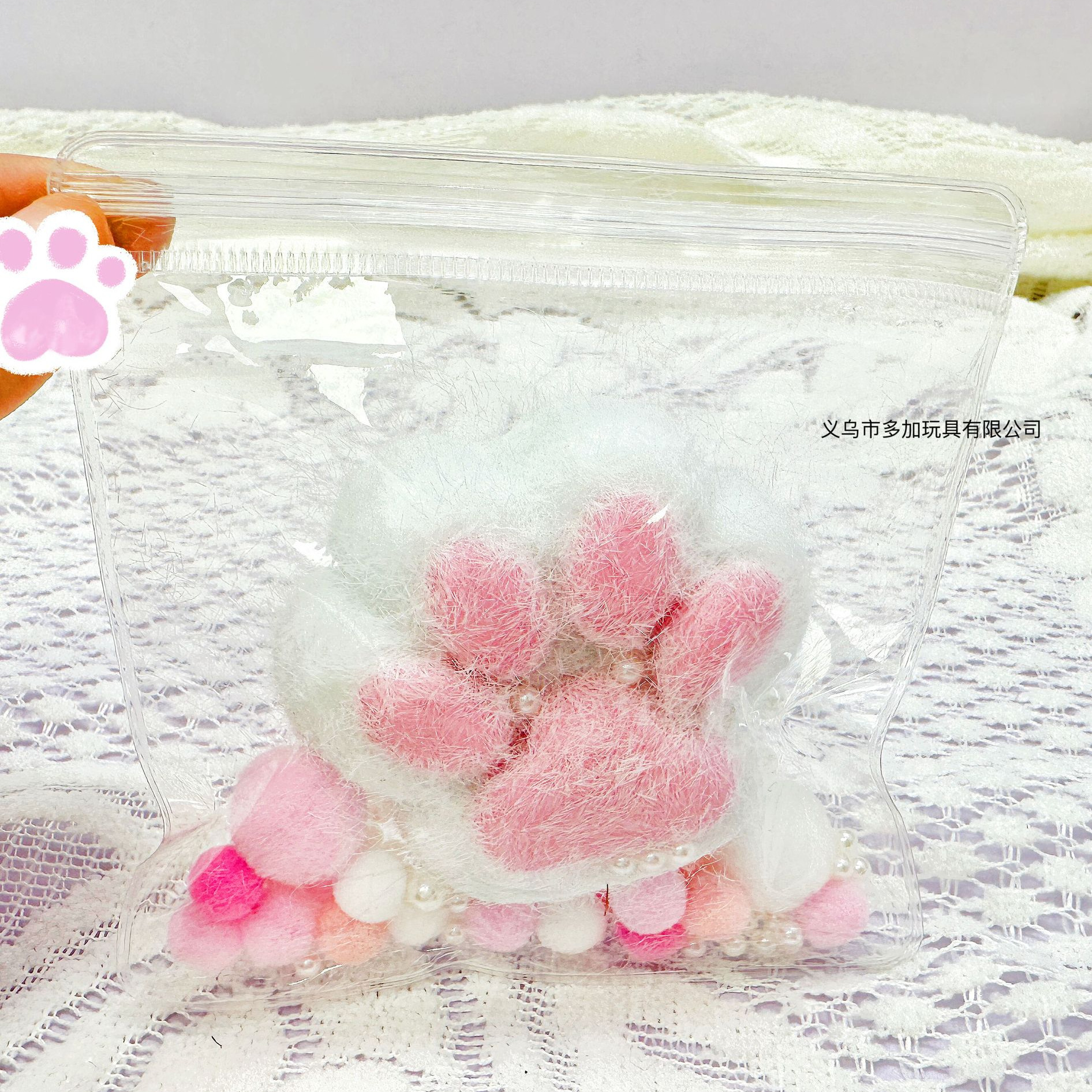 B diseño de la cornete de la garra de gato pellizco le jalea cera pellizco jalea pegamento pellizco le Pequeño Libro Rojo TikTok ciego bolsa pellizco