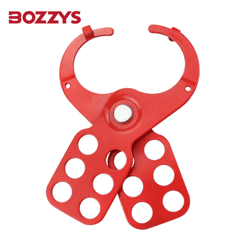 BOZZYS工业安全锁六联钢制钳口搭扣锁隔离多人管理6孔锁logo定制