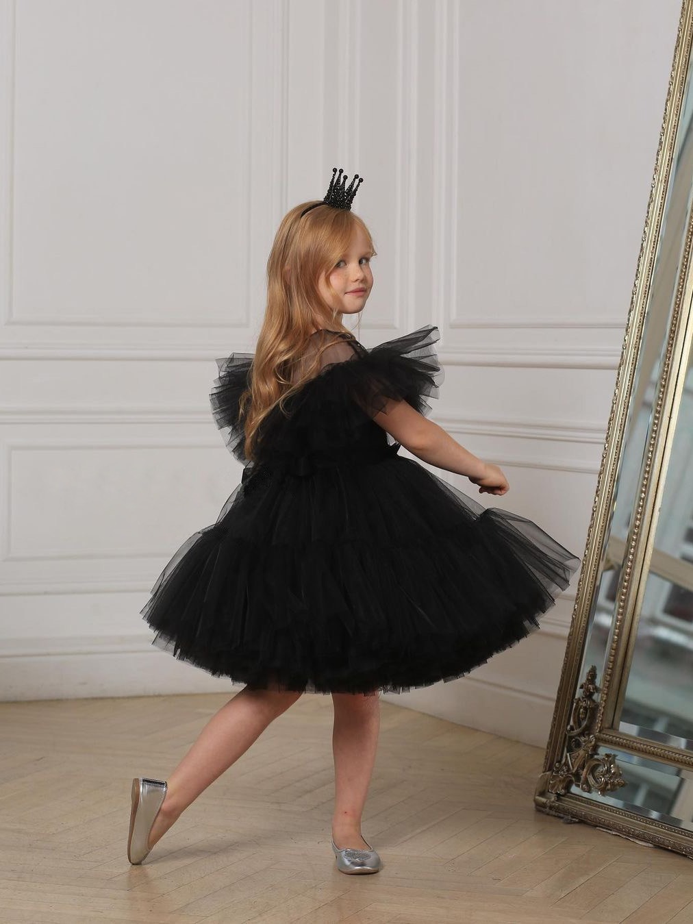 Vestito da principessa con paillettes per bambine, stile passerella, abito da sera per compleanni, costume da spettacolo in cotone e poliestere per età 0-24 mesi_voghion.com