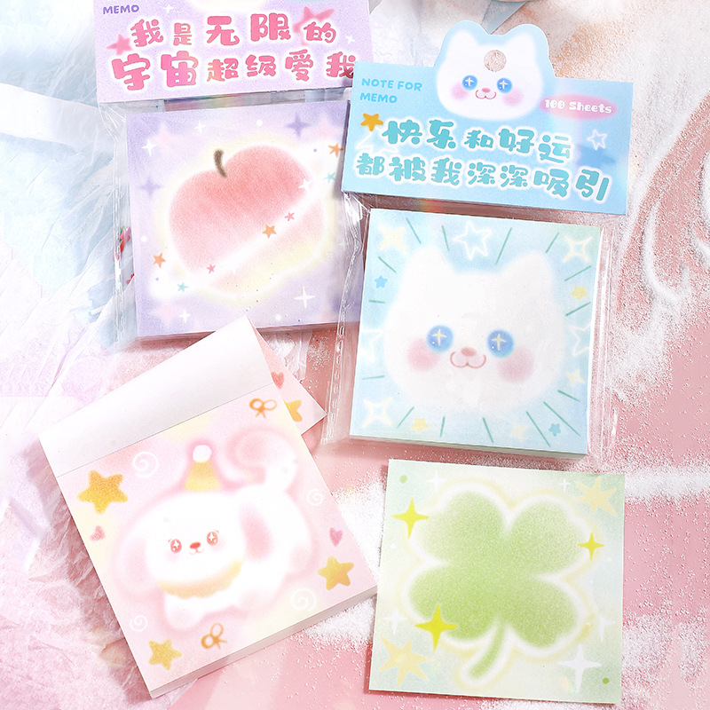 NOTE FOR 100 notes Energy injected series Cute gradient hand note decorative base material paper