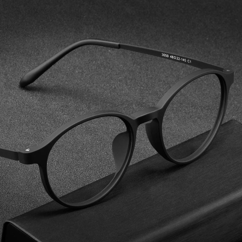 Wholesale fashion trend round TR90 glasses frame super elastic titanium alloy glasses ultra light comfortable myopia glasses frame