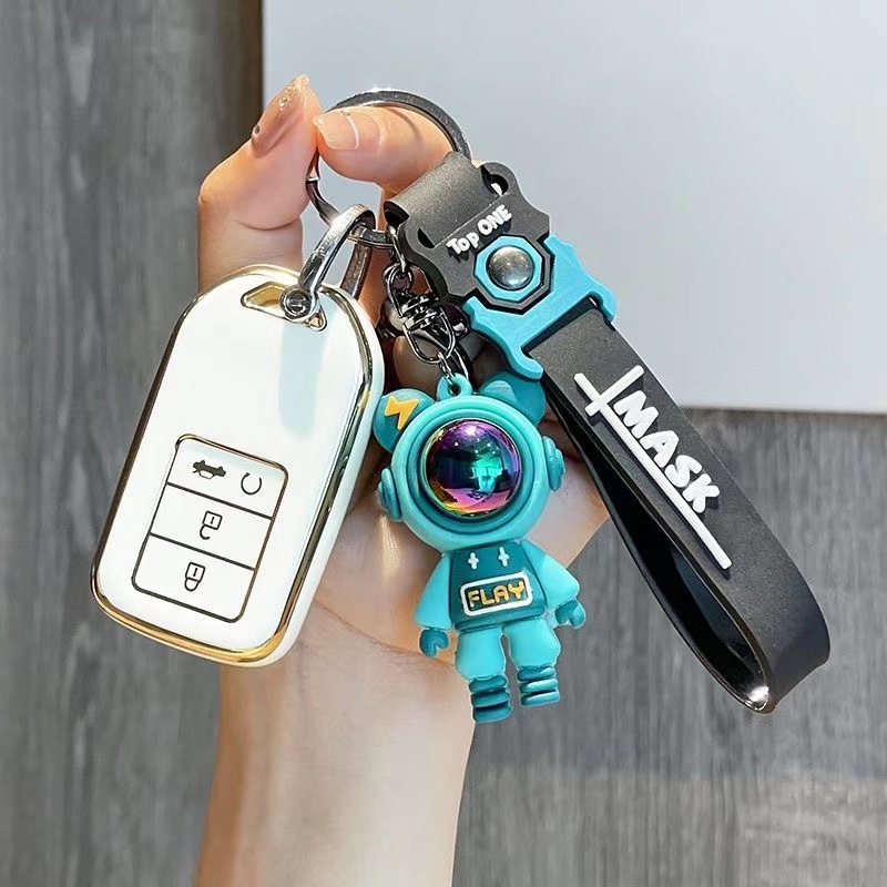 Caricatura violenta oso colgante llavero de PVC colgante llave de goma blanda juegos de videojuegos de muñeca ciudad pequeño regalo pequeño regalo