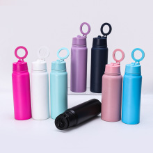 跨境新款手提盖太空壶304不锈钢磁吸手机支架保温杯便携运动水杯