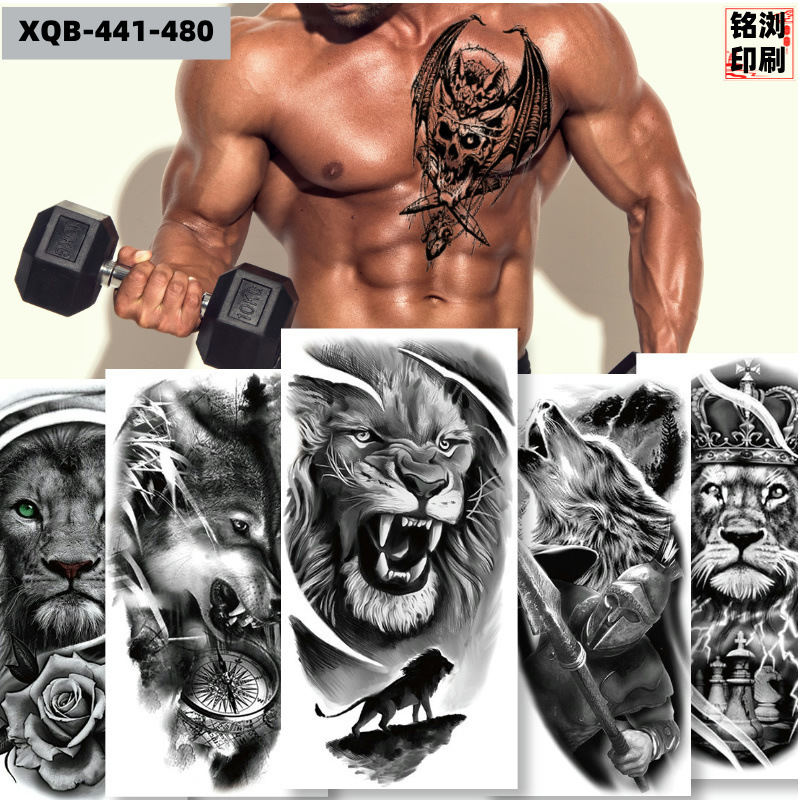 Small full arm flower arm bronzing glitter luminous painted tattoo stickers cross-border creative funny tattoo stickers manufacturers wholesale