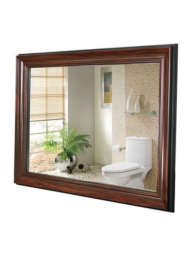 Chinese solid wood bathroom mirror, toilet mirror, bathroom wall-mounted framed wall-mounted toilet mirror, wall-mounted