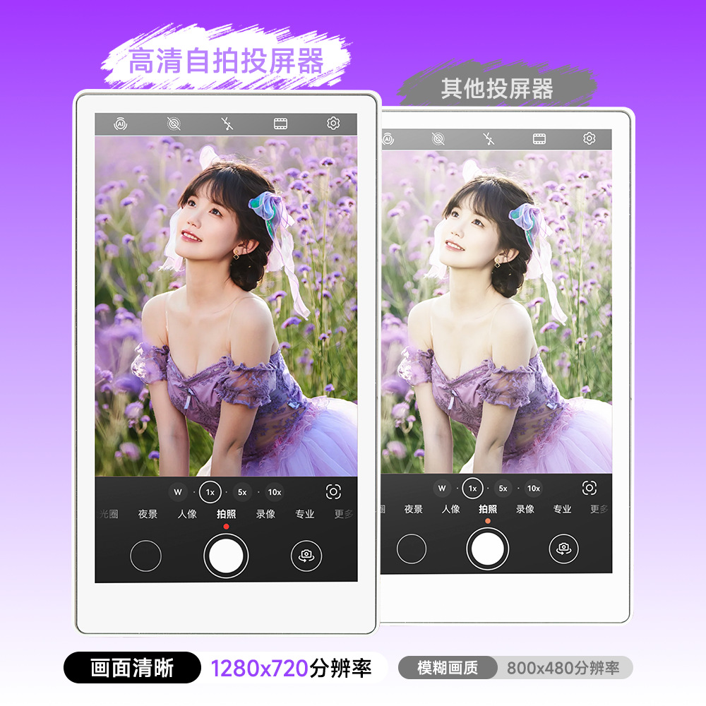 Disparador de pantalla de succión magnética selfie de teléfono móvil inalámbrico transfronterizo de 4,7 pulgadas, batería de larga duración, divisor de pantalla trasera en vivo de alta definición
