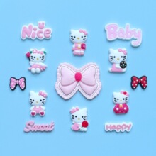 pvc软胶硅胶小配件三丽鸥kt凯蒂猫家居diy材料垃圾桶手机壳饰品