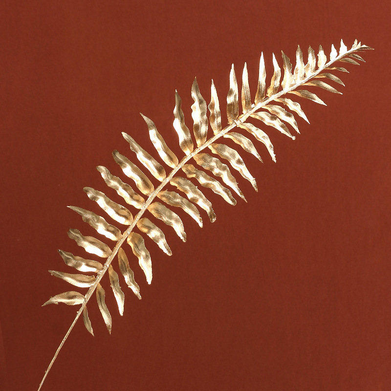 Flores de simulación de oro, flores de oro, hojas de oro, flores de Navidad, hojas de oro, hojas de abeto, hojas de abanico de oro, eucalyptus, flores