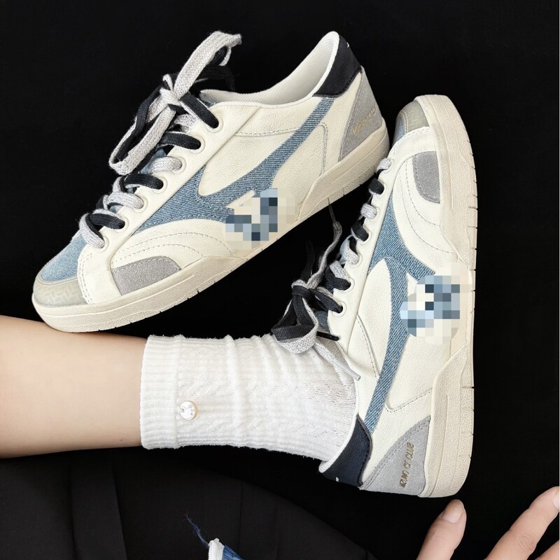Ct Club low-top sneakers, denim color-block design, preppy style, autumn/winter, trendy, German training shoe style, casual shoes for couples Ct Club low-top sneakers, denim color-block design, preppy style, autumn/winter, trendy, German training shoe style, casual shoes for couples