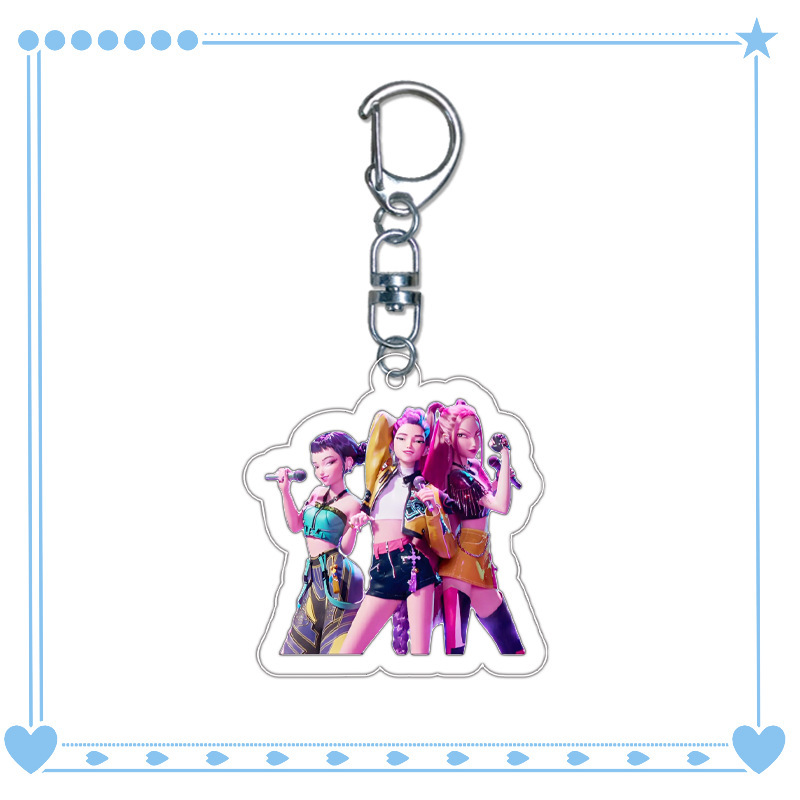 Personalizada película de dibujos animados acrílico transparente KPOP accesorios bolsas de chicas hermosos colgantes de regalo