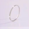 【168】Silver square diamond-set