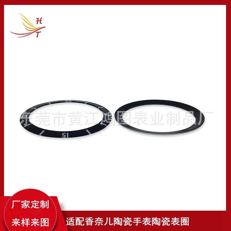 Женское керамическое кольцо, цифровое черное, внешний диаметр 36 мм, внутренний диаметр 29 мм, керамический безель Dongguan Hongtu