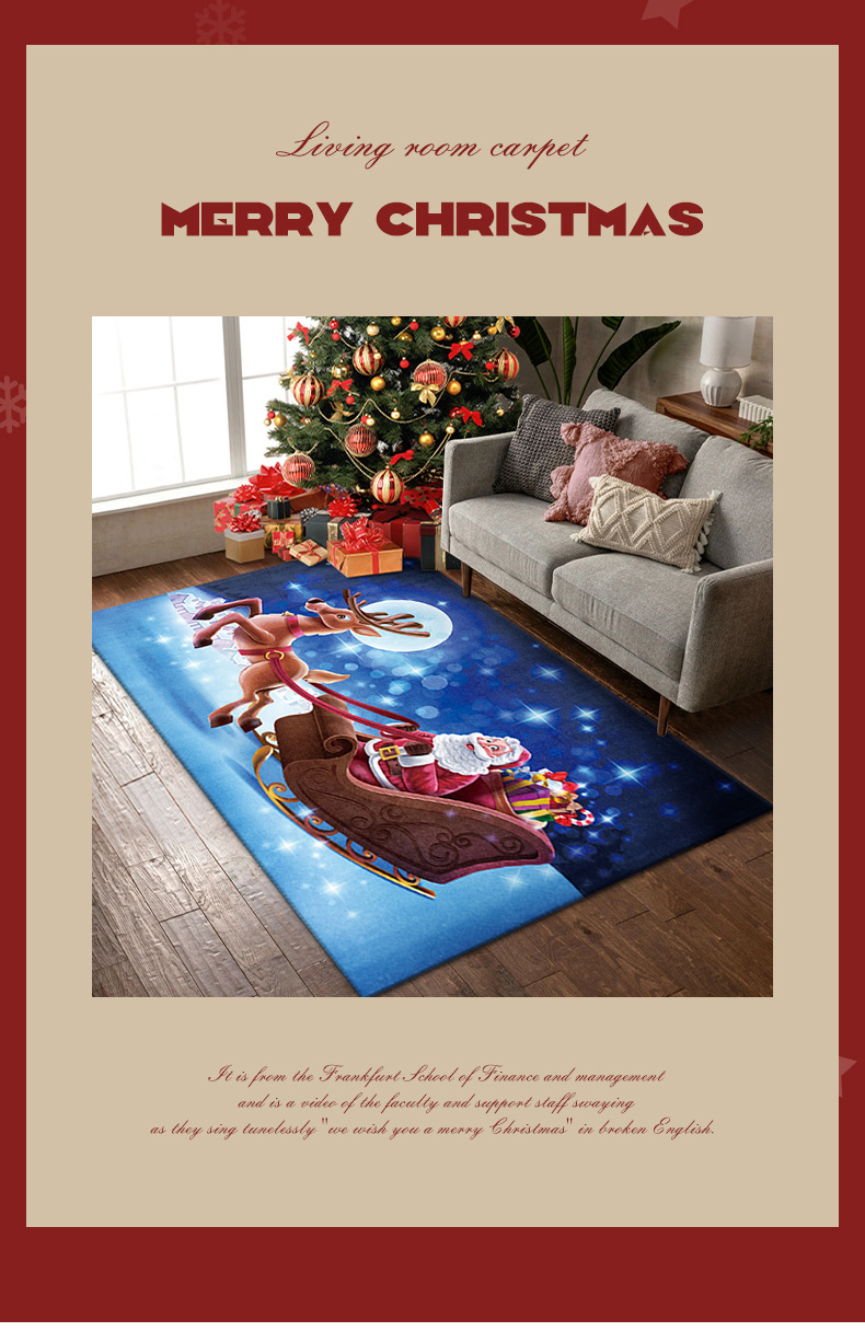 圣诞地毯,客厅地毯,卧室地毯,主题装饰地垫