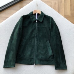 高端男士布里奥ni小羊皮夹克皮衣外套 特殊工艺处理成绒面质感lp