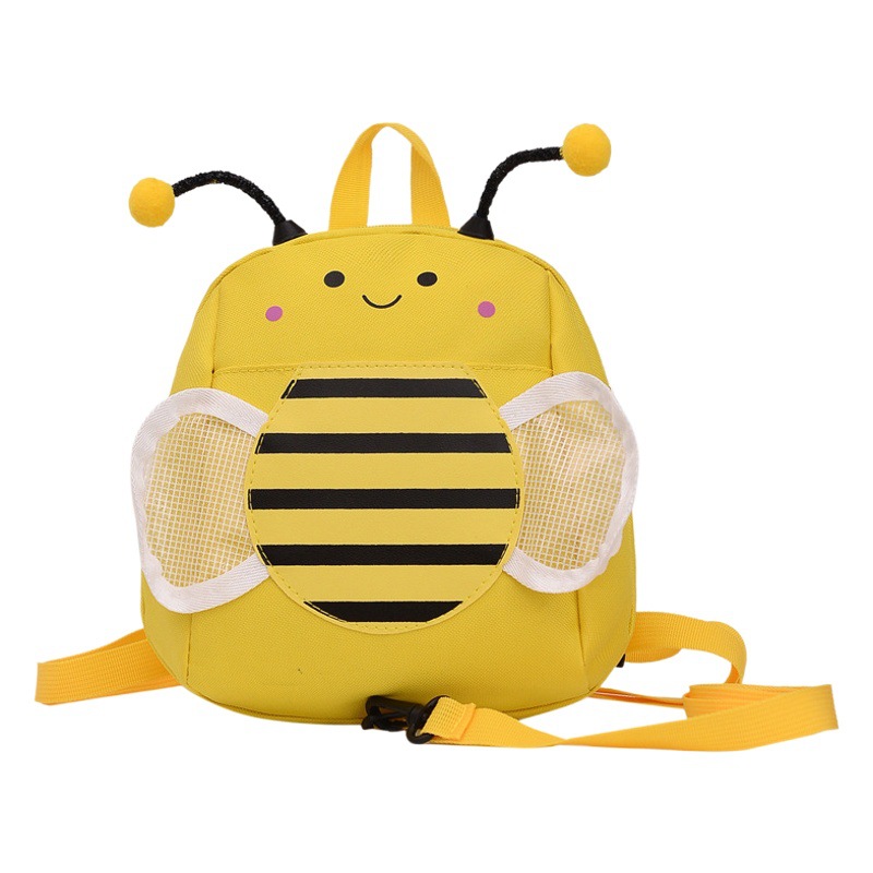 Children's Bag New Cartoon Bee Kindergarten Baby Backpack Cute Boys and Girls Anti-lost Schoolbag