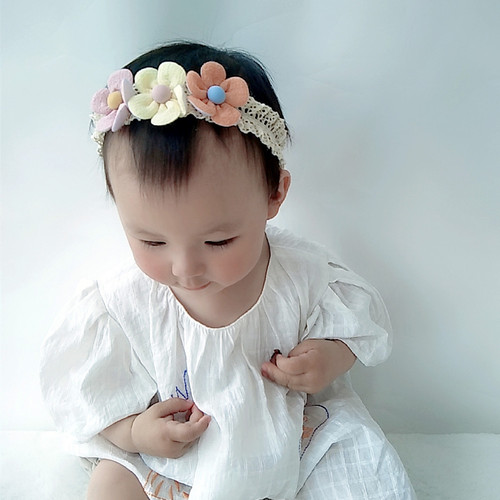 Baby headband for baby girl in summer, thin fontanelle cap, princess cute and super cute baby headband for 100-day photo shoot
