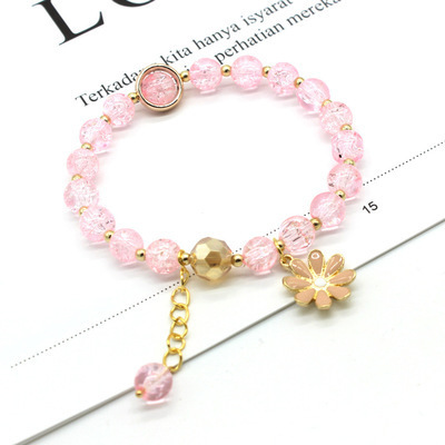 17g Weight Bracelets Classification 1 Piece Quantity Daily Occasion Crystal Material Chrysanthemum Pattern Women'S Gender Beaded Design Fashion Style 1 Piece Fashion Chrysanthemum Crystal Beaded Women's Bracelets 9