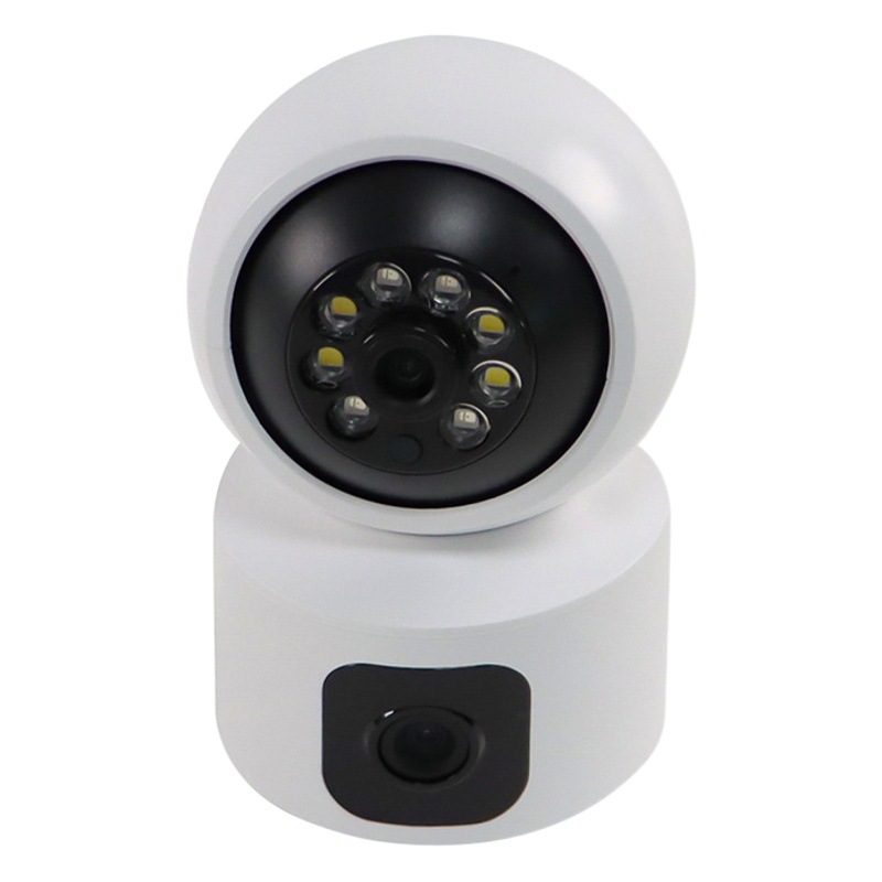 4K doble lente cámara de vigilancia inalámbrica cobertura panorámica hogar comercial HD visión nocturna protección seguridad detección del cuerpo humano image 1