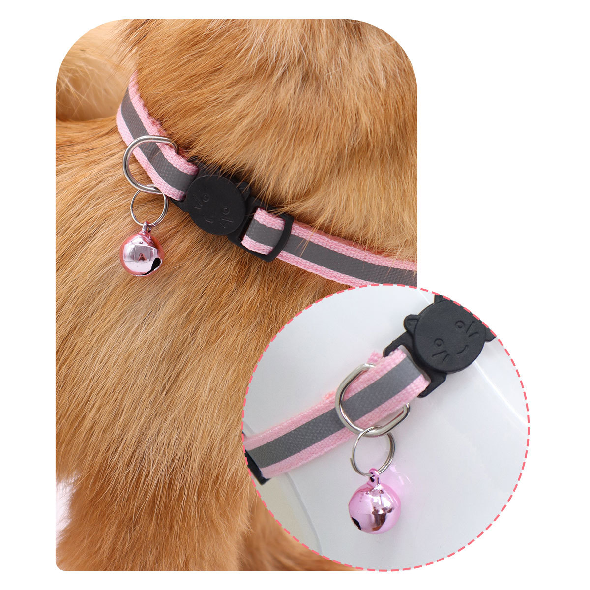 Collar para mascotas con campana Accesorios para gatos Collar para gatos Accesorios para gatos Bib Collar para perros Accesorios para perros Collar para perros