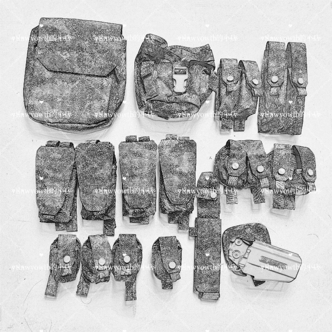 21携行具配件训练战术背心水壶袋电台袋步Q弹夹袋快拆装具马甲