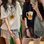 新款圆领早春空气草莓