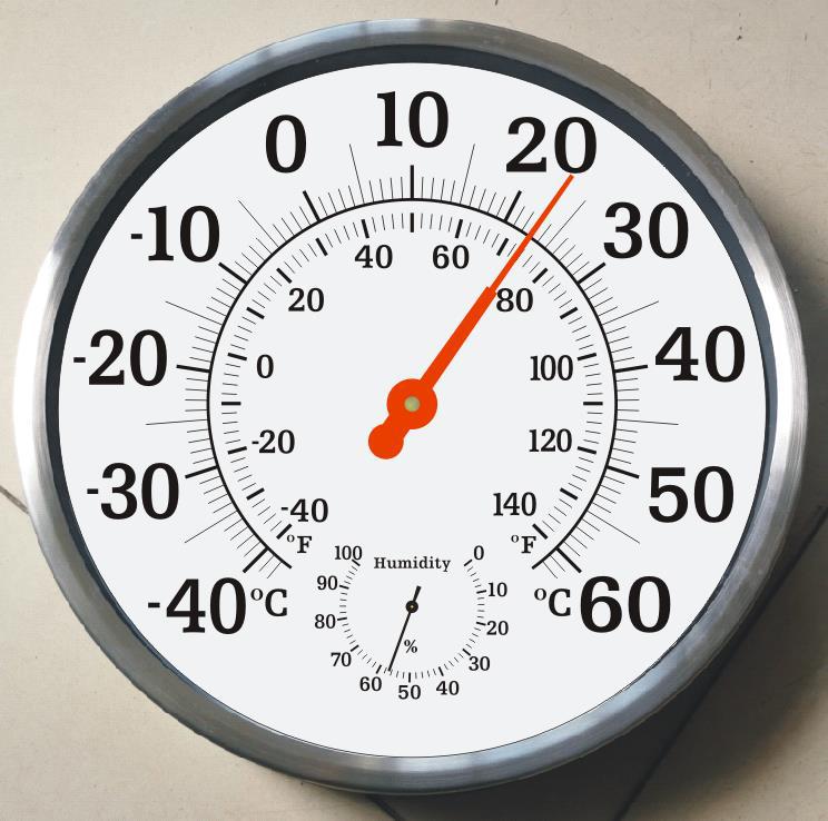 TH9300SS-30CM不锈钢壳温湿度计（窄边壳+欧盘白面）