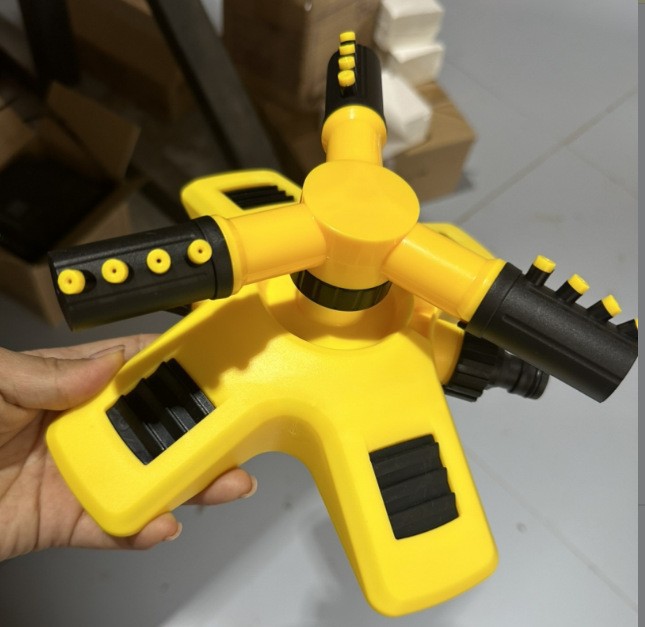 rociador de media luna 360 grados rotación rociador de tres horcos grande para jardín de riego agrícola rociador césped enfriamiento