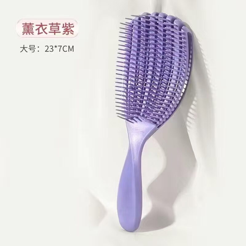 批发排骨大弯梳贝壳梳高弹蓬松柔顺不打结多功能按摩梳子一件代发|undefined