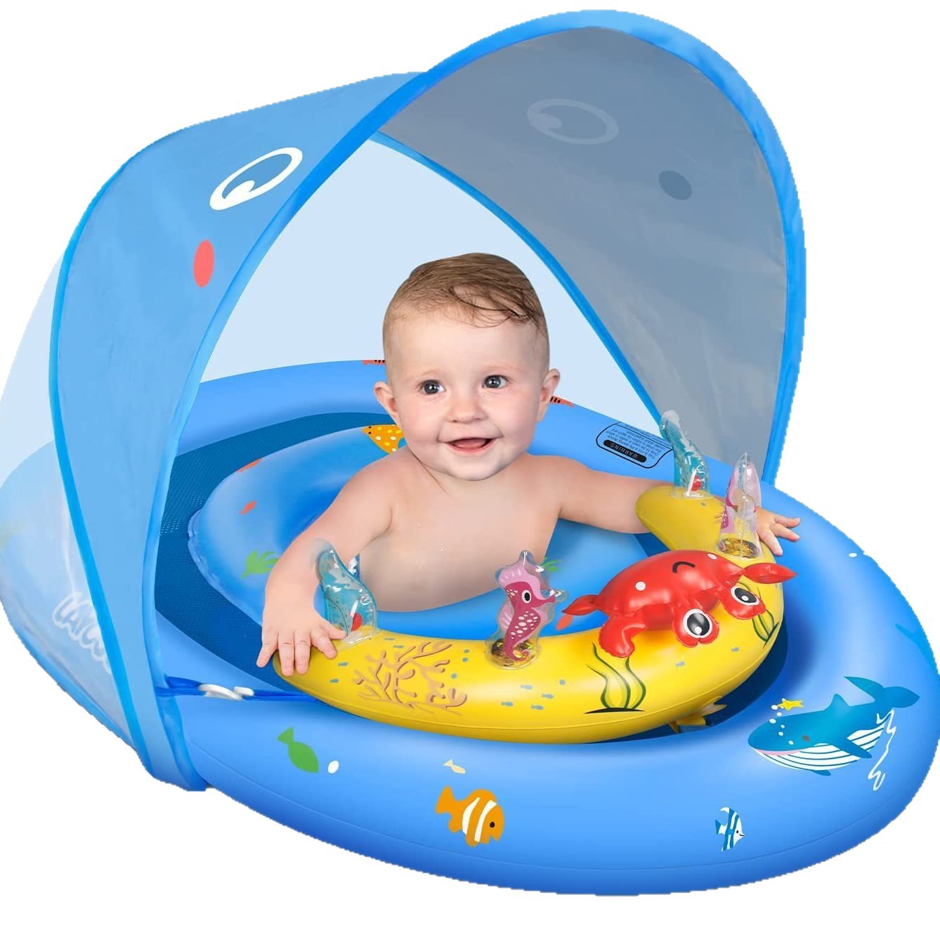 Asiento infláble para bebés PVC anillo de natación anillo flotante para niños anillo de tela de malla gruesa para proporcionar comercio electrónico transfronterizo